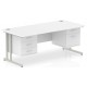 Rayleigh Cantilever Straight Desk with Double Fixed Pedestal